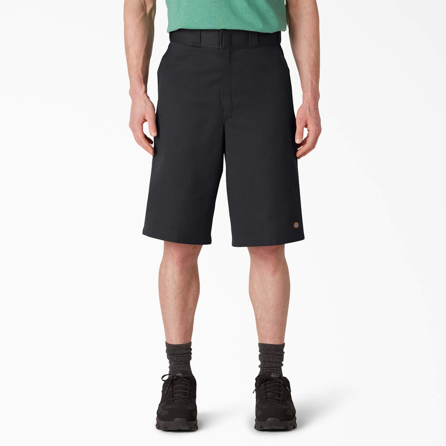 Loose Fit Flat Front Work Shorts, 13"