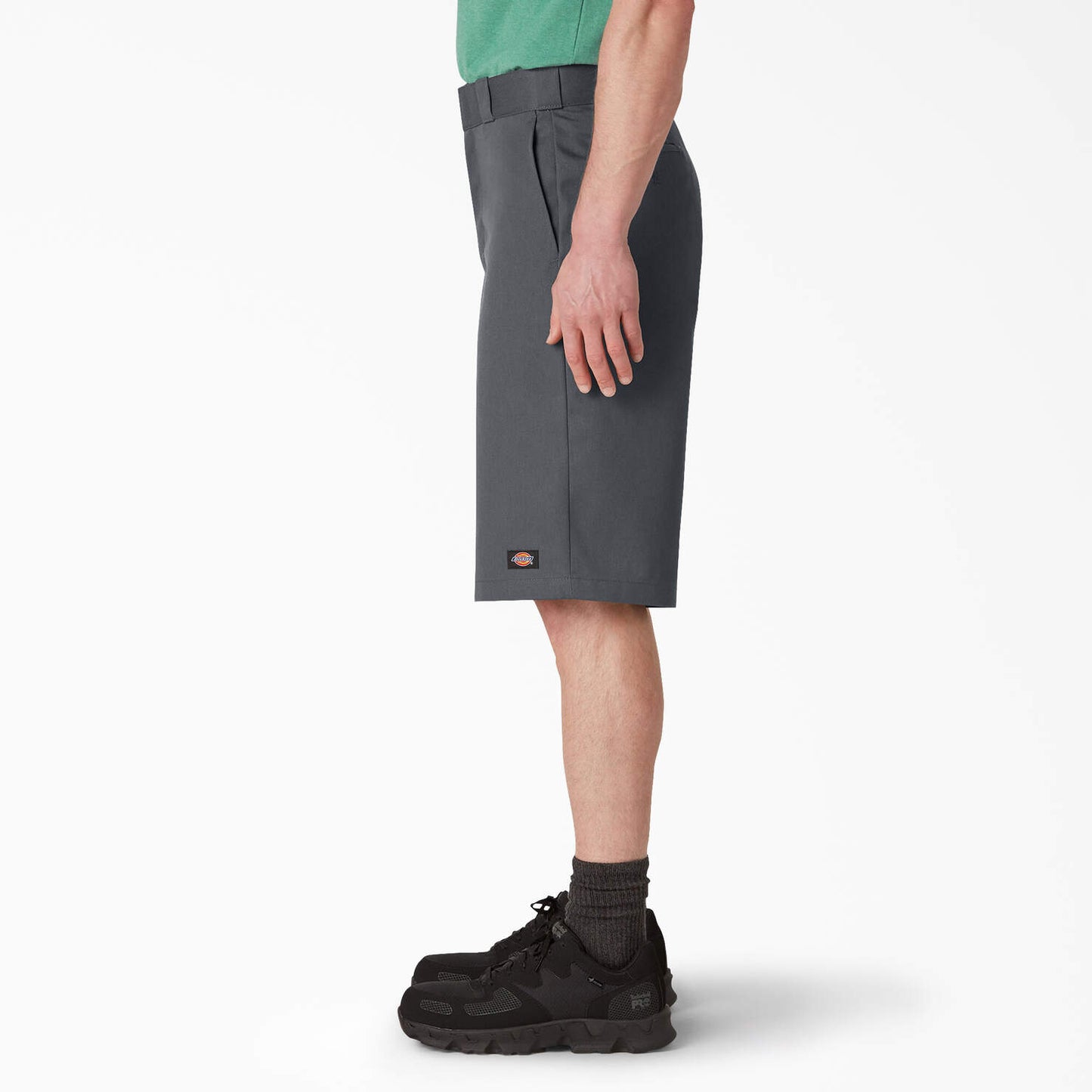 Loose Fit Flat Front Work Shorts, 13"