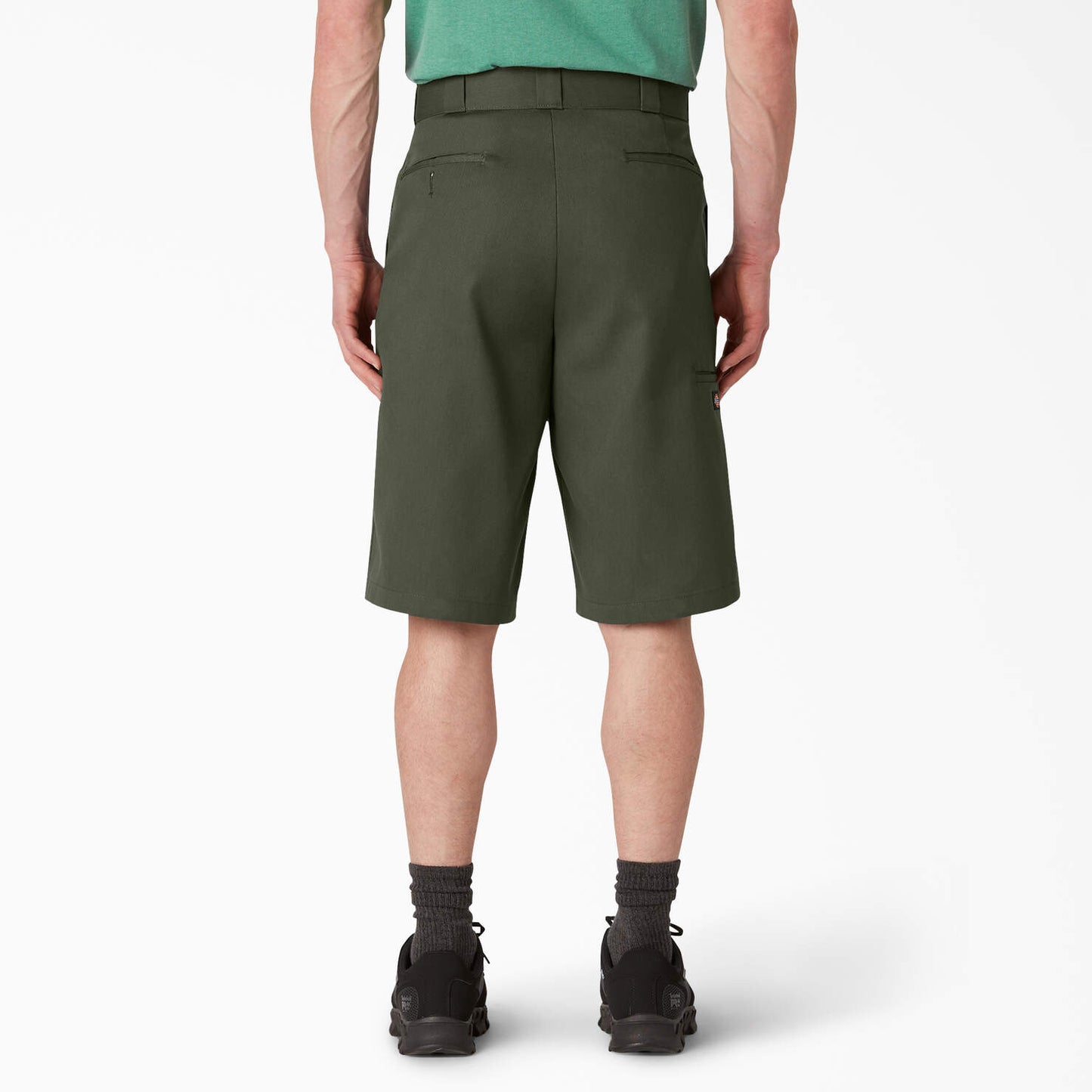 Loose Fit Flat Front Work Shorts, 13"