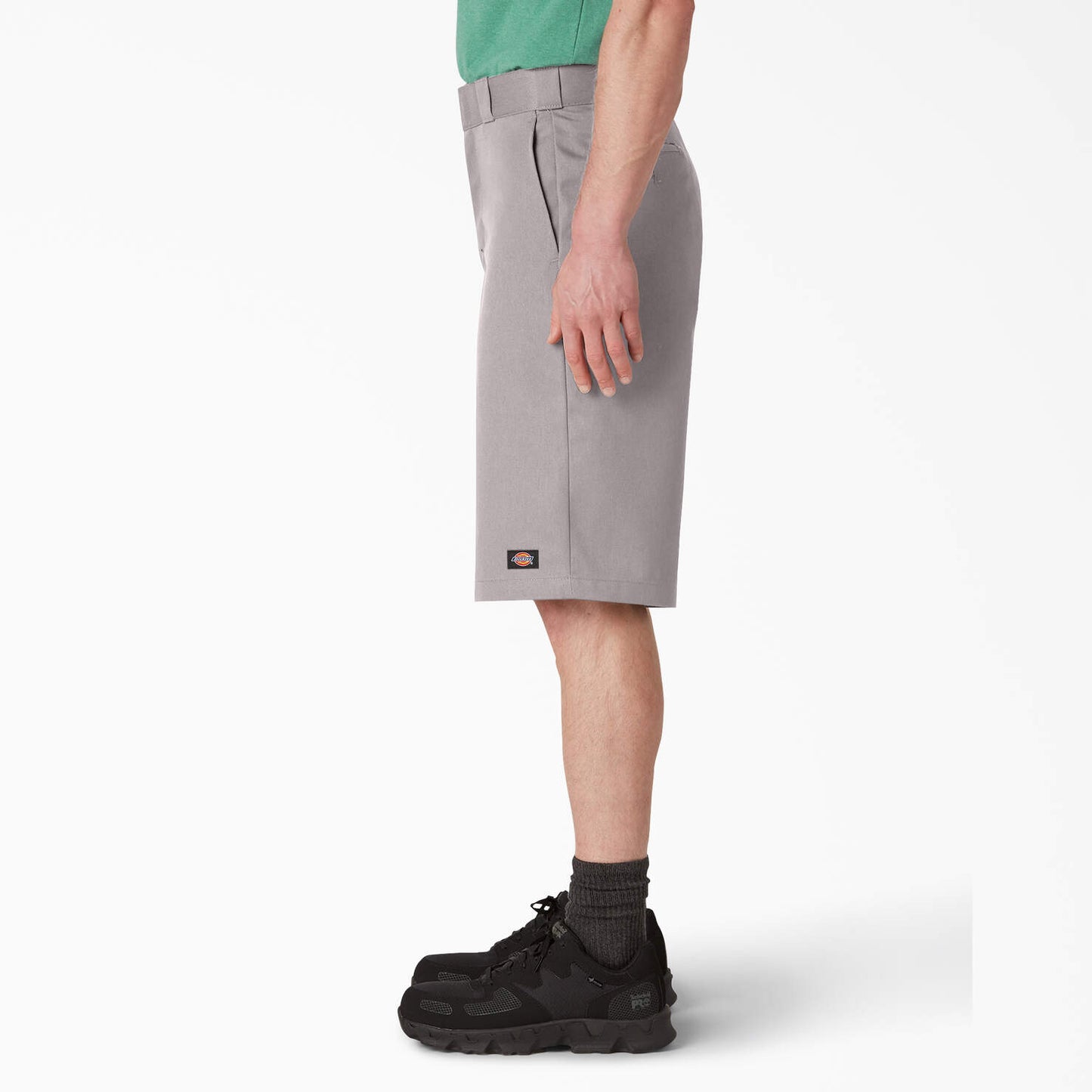 Loose Fit Flat Front Work Shorts, 13"