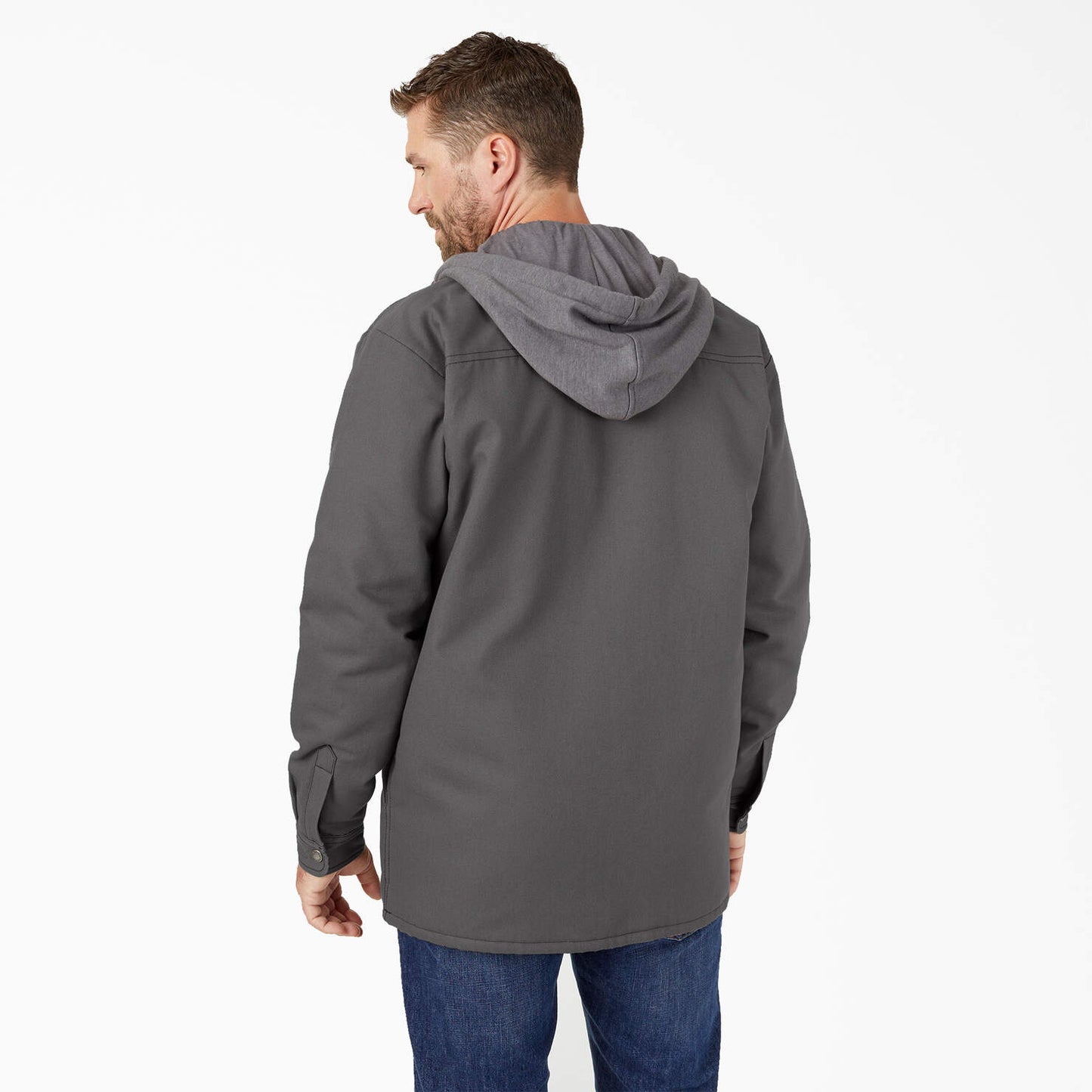 Water Repellent Duck Hooded Shirt Jacket