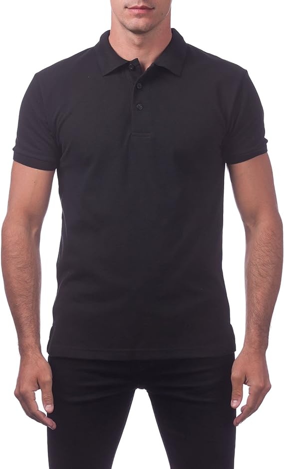 Pro Club Men's Pique Polo Cotton Short Sleeve Shirt