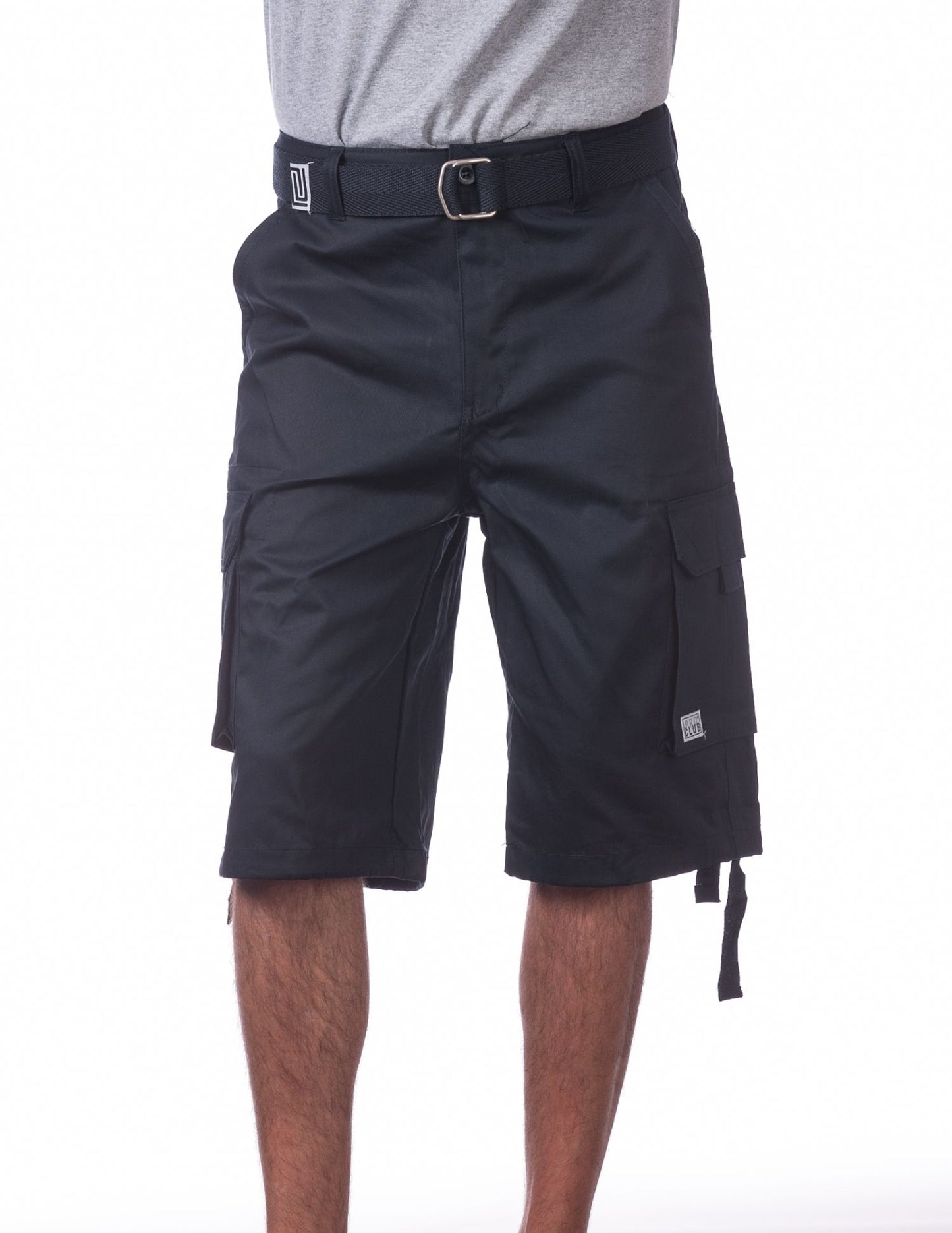 Pro Club Men's Cotton Twill Cargo Shorts With Belt
