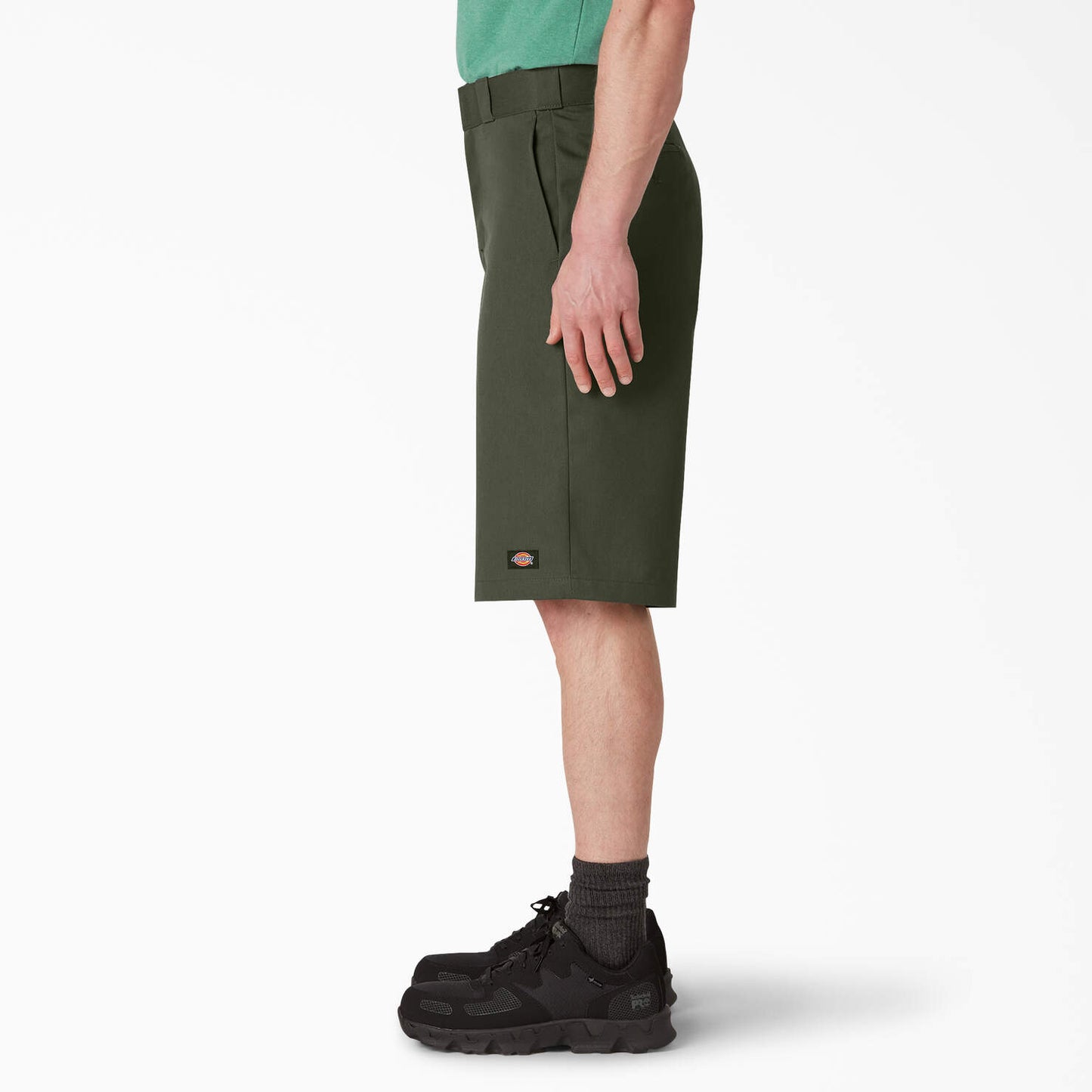 Loose Fit Flat Front Work Shorts, 13"