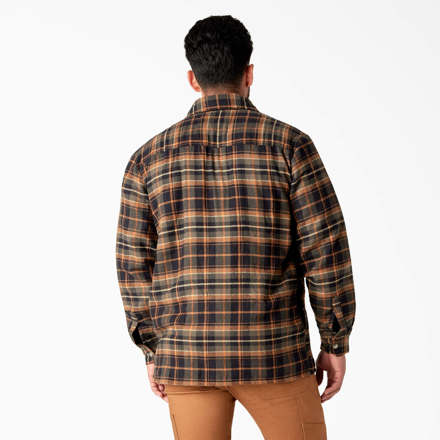 WATER REPELLENT FLEECE-LINED FLANNEL SHIRT JACKET