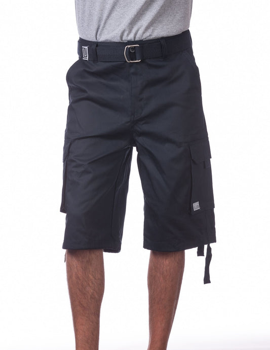 Pro Club Men's Cotton Twill Cargo Shorts With Belt